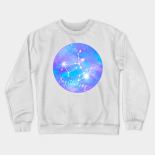 Sagittarius zodiac sign, stars in galaxy Crewneck Sweatshirt